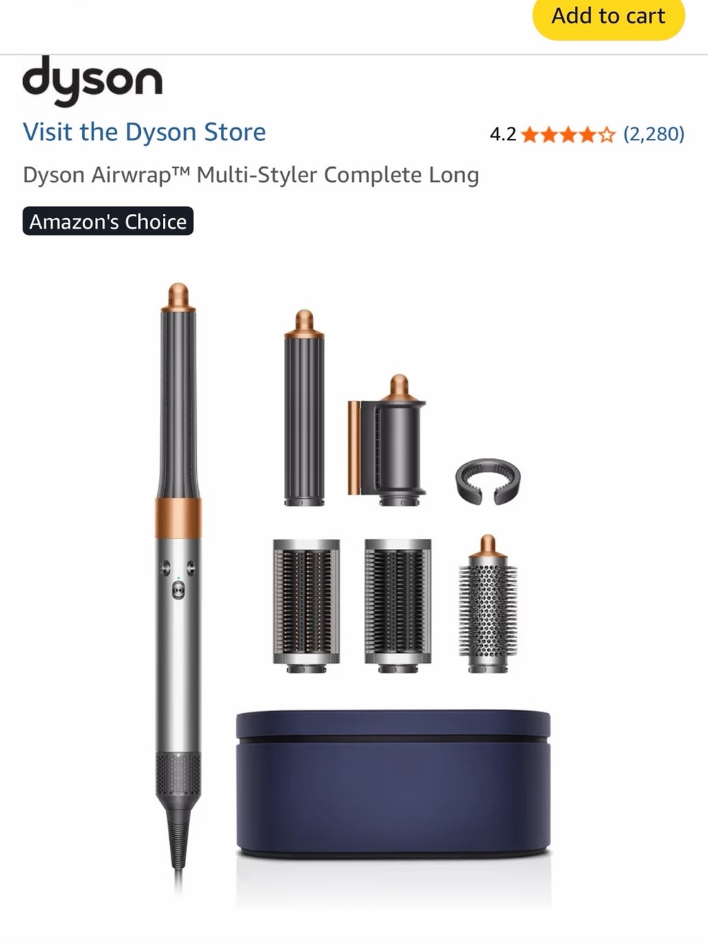 Dyson Airwrap Multi-Styler Complete Long — Silver with Copper Accents